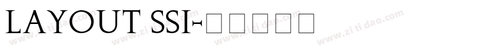 Layout SSi字体转换